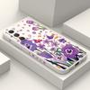 Фиолетовый чехол-брелок Тюльпан для Samsung Galaxy A37 A57 Жидкий силиконовый чехол