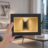Figure Display Cabinet Decor Wooden Backrooms Style Night Light, Infinite Mirror Effect Tabletop Lamp, Matte Black Dormitory Desktop Dustproof Ambient