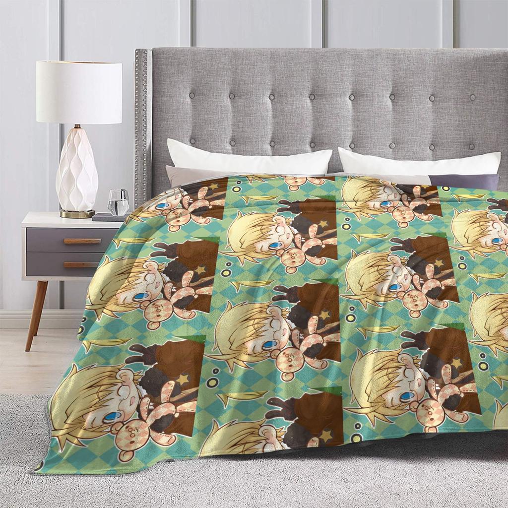 America Hetalia Anime Blankets Flannel Print  Multi-function Warm Throw Blanket for Bedding Car Bedding Throws