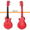 Concert Ukulele Enya Nova U Beginner Ukulele Kit Carbon Fiber Ukulele Kit with Capo and Ukulele Strings 23” Case, Strap, (Red)