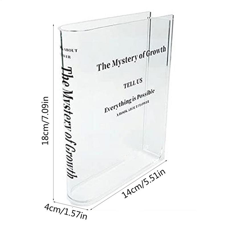 Прозрачная Книга Ваза Акриловая Ваза для Цветов Вазы для Растений Декоративные Современные Декоративные Бутылки Цветочный Контейнер Для Цветочной Композиции