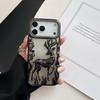 Электролитический блестящий 3D чехол с оленем и стразами для iPhone 17 Pro Max / Роскошный мягкий чехол со стразами для Apple 16, 15