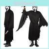 Outfit Scream Halloween Polyester Cloak Mask Cosplay Characters Enthusiasts