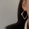 Квадратные серьги для женщин на лето, Смелые серьги-аксессуары с уникальным дизайном, Маленькие большие кольца для ушей