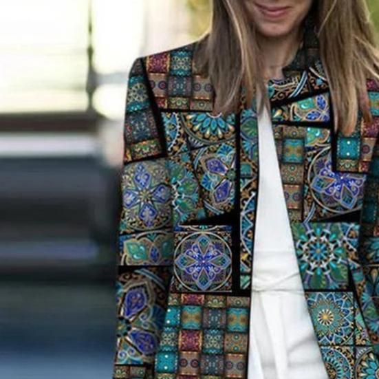 Свободная верхняя одежда с длинным рукавом, незамерзающая ветрозащитная весенне-осенняя винтажная кардиган с цифровым принтом, повседневная одежда