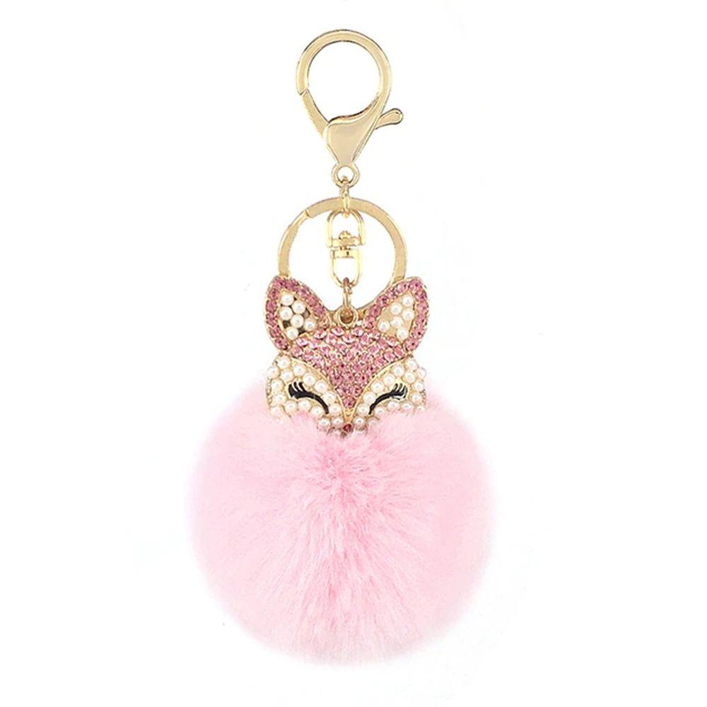 Bag Pendants Women Gifts Pearl Pendant Key Ring Car Key Chain Fur Keychain Fur Ball Keychain
