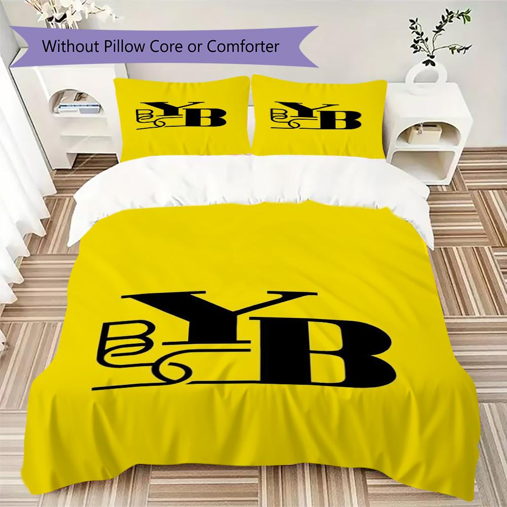 BSC Young Pattern Bedding uilt Set uilt Cover Pillowcase Home Decoration Birthday Gift (1 * duvet cover + 2 * pillowcase without core)22