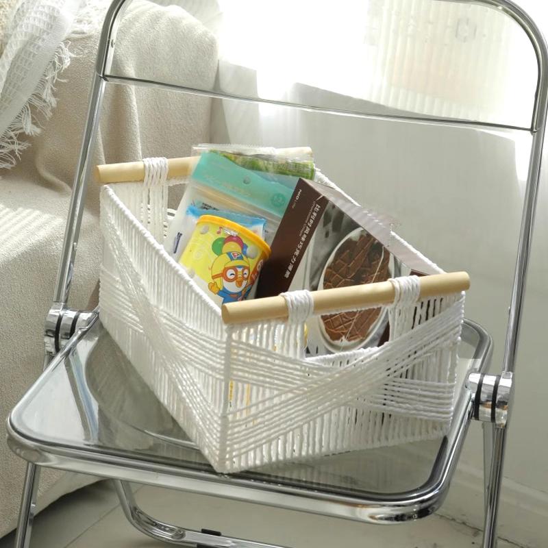 Плетеная корзина для хранения вещей, ящик для хранения игрушек, корзина для пикника, органайзер для одежды, спальня, гостиная, организация