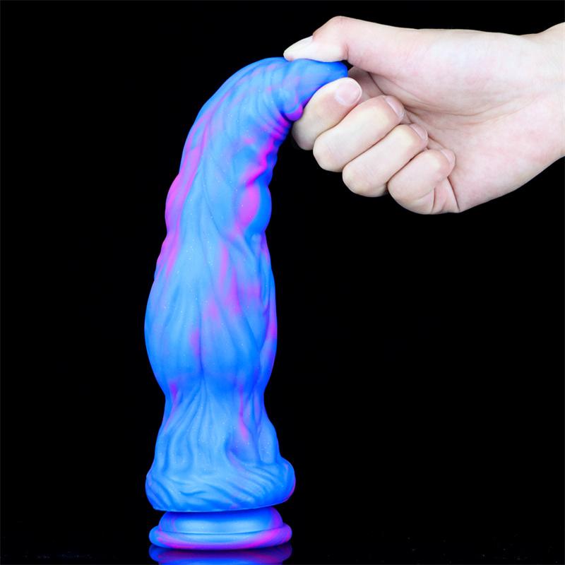 Color Silicone Dildo Liquid Multi-layer Color Transparent Crystal Simulation Penis Adult Products