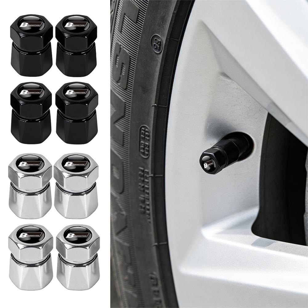 VW 4Pcs Car Tire Valve Caps Metal Wheel Dust Covers Accessories For Volkswagen GTI Golf Polo Passat VW CC Tiguan T-ROC Jetta Taigo