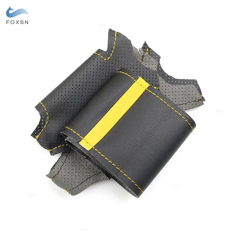 Braid Steering Wheel For Mini Hatchback Clubman Clubvan Convertible Coupe Roadster 3-Spoke Car Steering Wheel Leather Cover Trim