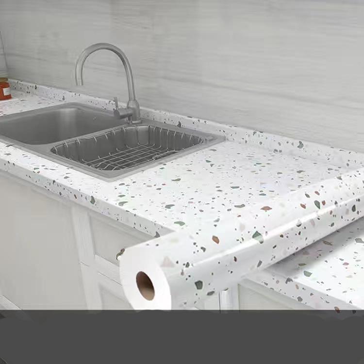 5 M Pearl White DIY Decorative Film PVC Self Adhesive Wall Paper Furniture Renovation Stickers Kitchen Waterproof Oil-proof Marble Wallpaper