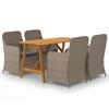 Day and Night - Day and Night 5-piece Brown Garden Dining Set