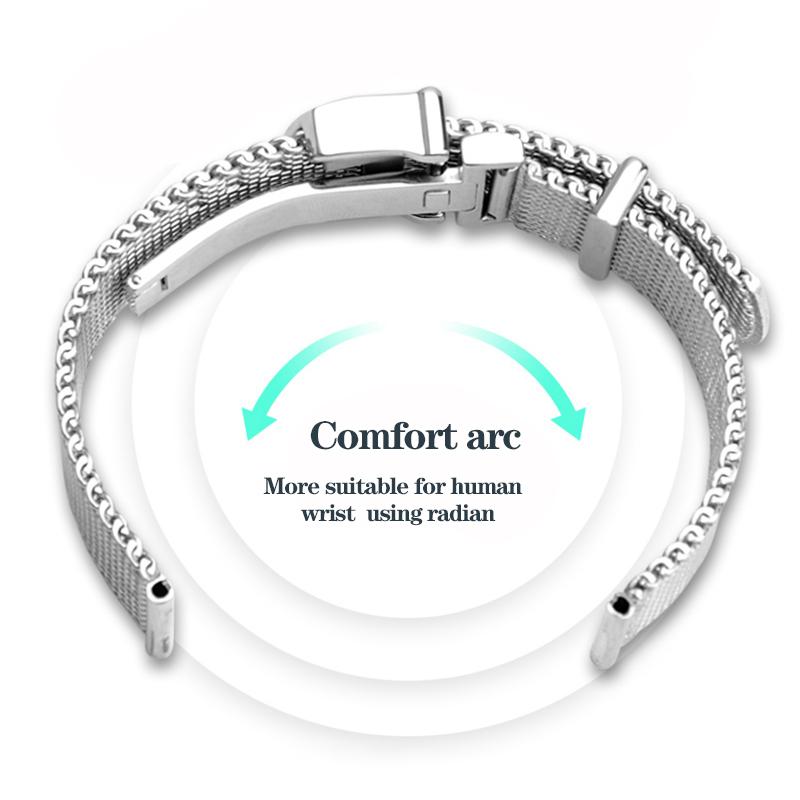 20mm 22mm Milanese Stainless Steel Mesh Watchband For Omega Seamaster 300 007 I-WC PORTOFINO FAMILY Series Folding Clasp Strap