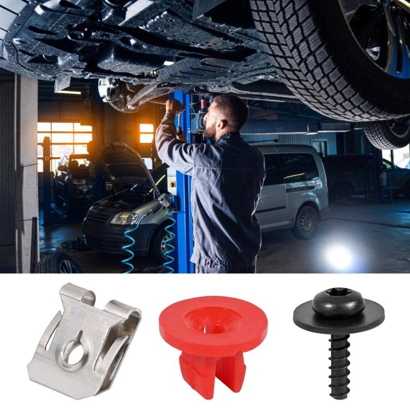 Полный комплект болтов для защиты днища двигателя, защита от брызг двигателя, болты кузова, Автомобильные аксессуары