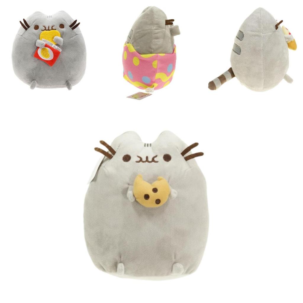 Милая короткошерстная плюшевая игрушка-кошка в стиле мороженого, печенья, пончика, суши или картофельных чипсов