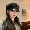 Повседневный берет из искусственной кожи, берет художника в стиле ретро, модный женский берет, для девушки