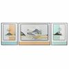 Tableaux - Moderne - Montagne - 3 Pièces - 200x70 Cm - Aluminium Et Toile
