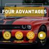 Пара Передних Окантовок Рамки Фары Левая и Правая Для Dodge Challenger 2015-2019