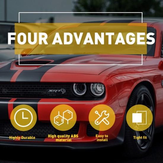 Пара Передних Окантовок Рамки Фары Левая и Правая Для Dodge Challenger 2015-2019