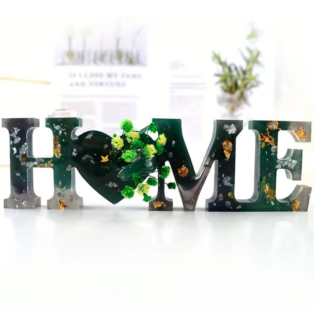 Handmade DIY Resin Crafts English Letters Epoxy Resin Mould Decorative Candle Mold Office