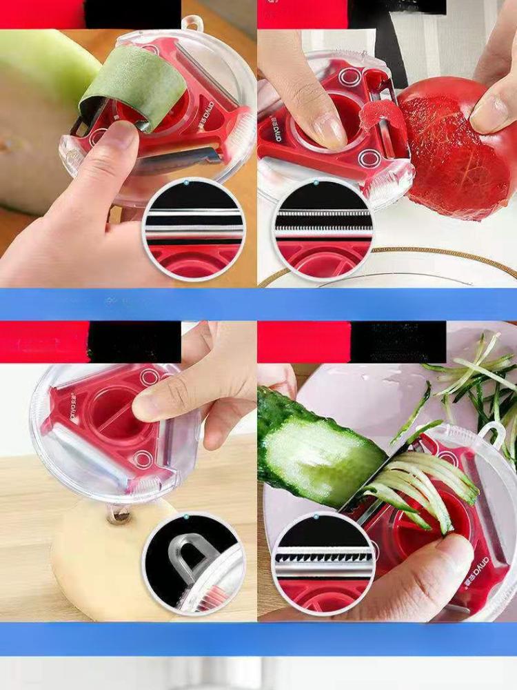 3 In 1 Magic Trio Peeler Set Slicer Shredder Peeler Julienne Cutter Multi Peel Blade Zesters Grater Kitchen Tool Accessories