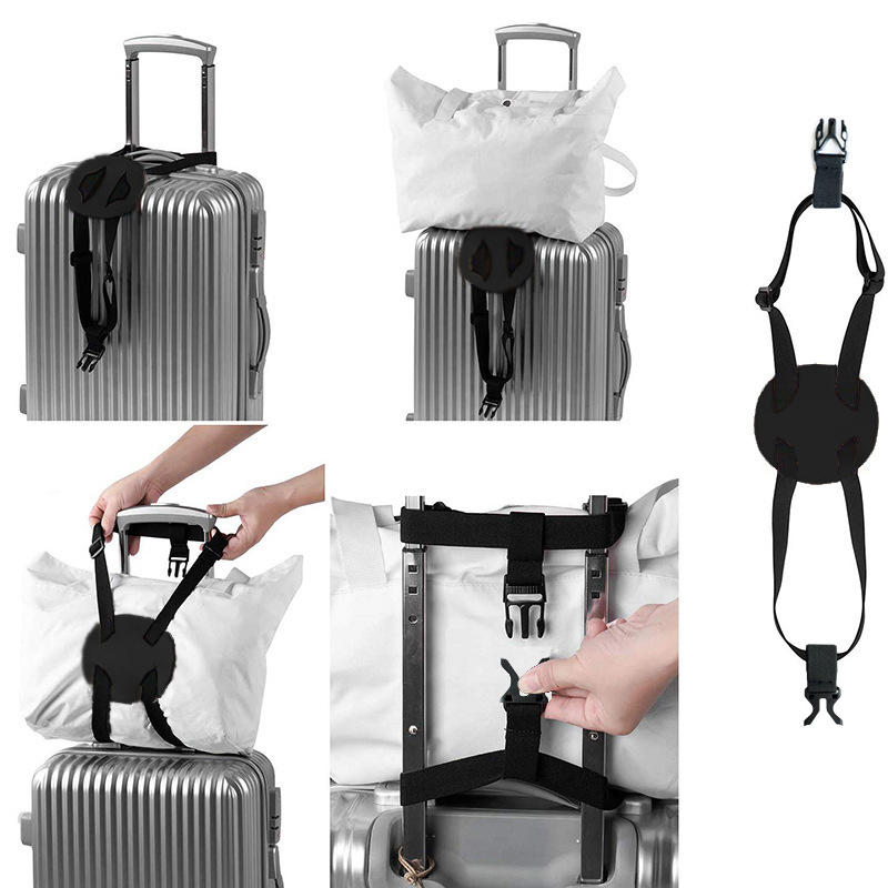 Багажные ремни для путешествий Add A Bag Рюкзак Высокоэластичные багажные ремни Сумка-банджи с пряжкой Регулируемый ремень для чемодана