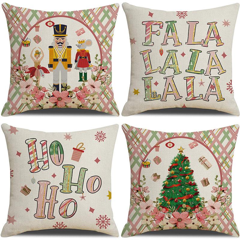 New Christmas Snowman Pillow Case Home Sofa Cushion Case Festive Party Pillow Case
