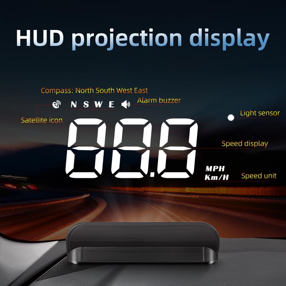 M1 Car HeadUp Display GPS Speed Display Multi Function Instrument Projection For New Energy