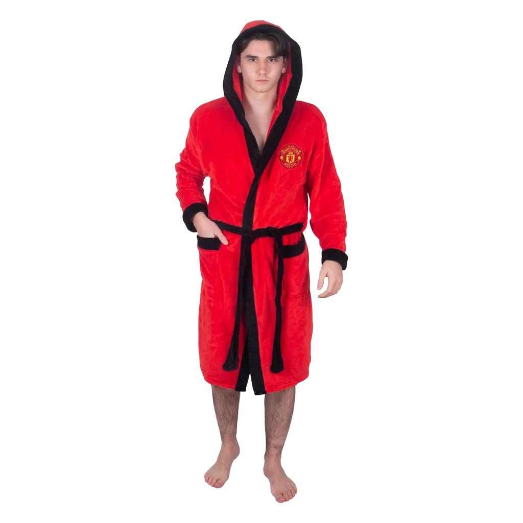 Manchester United FC Mens Crest Fleece Dressing Gown