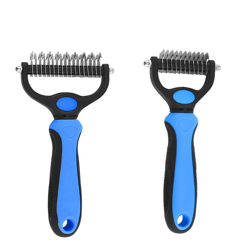 Расческа для распутывания: Двусторонняя щетка для груминга питомцев для кошек и собак