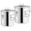 Stainless Steel Rice Bucket Milk Bucket Can W/Handles and Lid Cookie Kitchen Bucket for Storage Household Preservation Kitchen