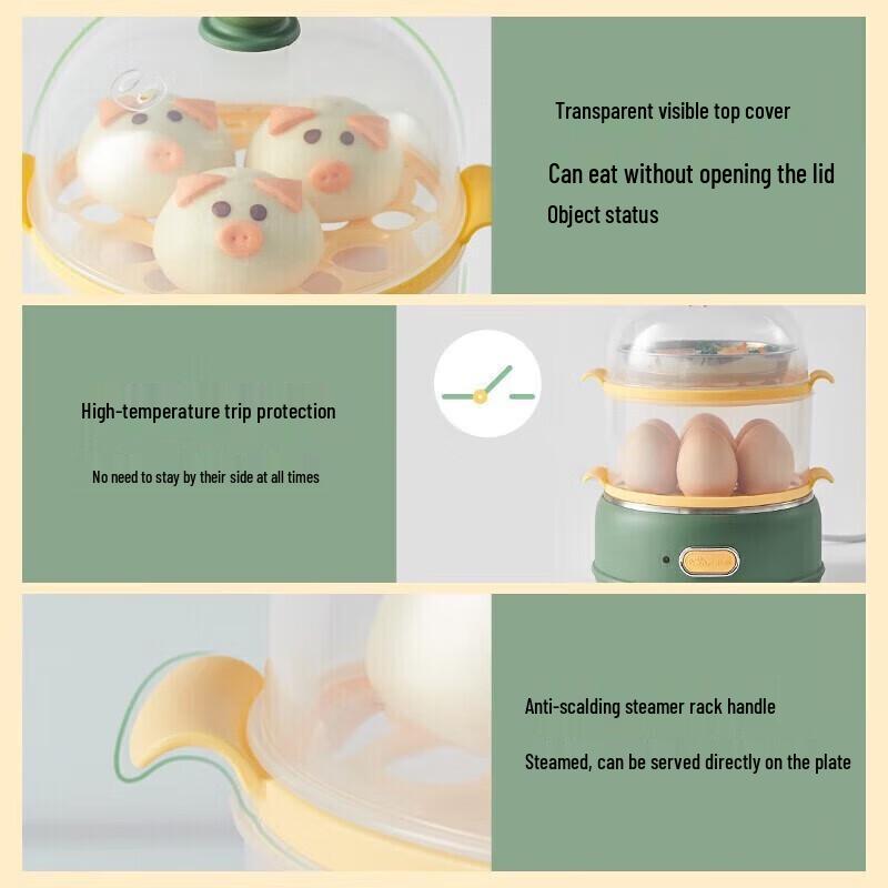 Bear ZDQ-B14E8 Double-Layer Egg Cooker CN plug (adapter included)