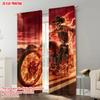 2pcs, plane printing Curtain Fabric Flame Knight Versatile Polyester Fabric (without rod) Room Decor Ldeal for Various Rooms,