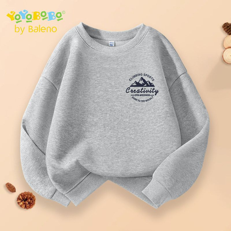 Baleno Ybb Series Boys' Sweatshirt Children's Autumn Thin Casual Top 2025 New Style Little Boys' Autumn Clothing
