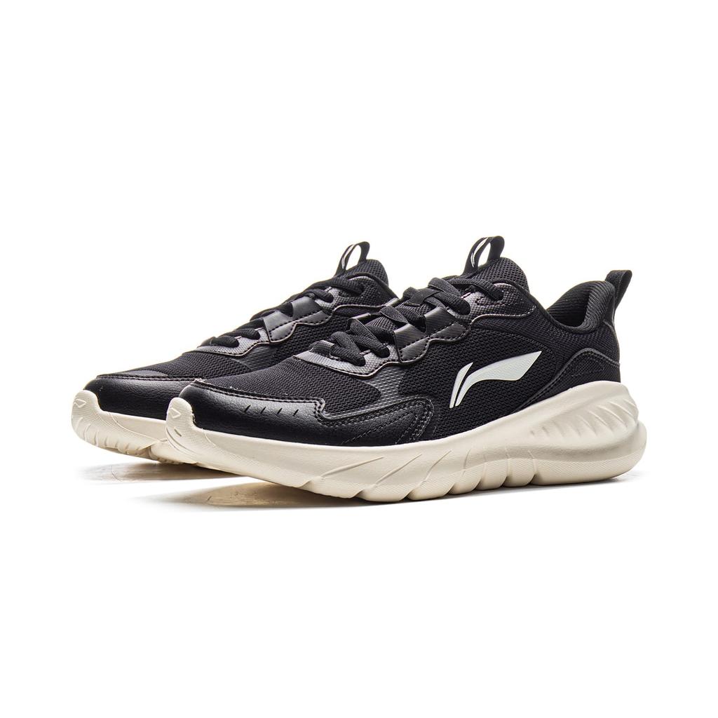 Li Ning Light Lanying Амортизирующие износостойкие дышащие легкие низкие повседневные кроссовки для бега женские черные ARSV076-3