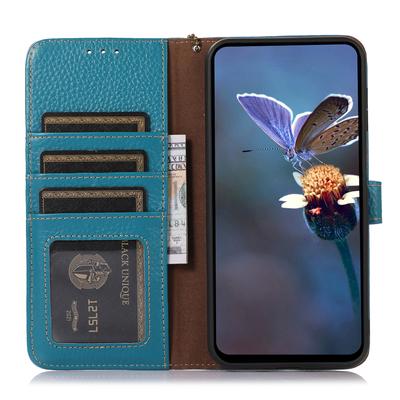 Чехол для Samsung Galaxy S25 Ultra с блокировкой RFID, текстура личи, натуральная воловья кожа, чехол для телефона