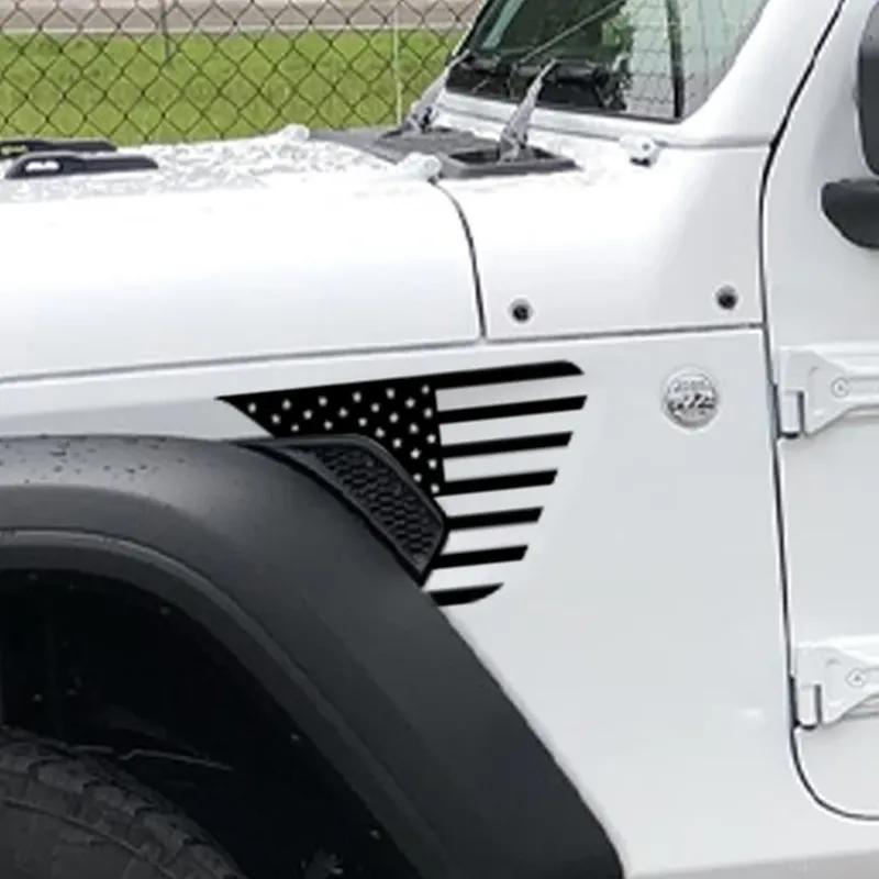 For Jeep Gladiator JT Pickup Fender Vent Stickers Truck Graphics Flag Decor Decals Car Vinyl Cover Decal Auto Accessories