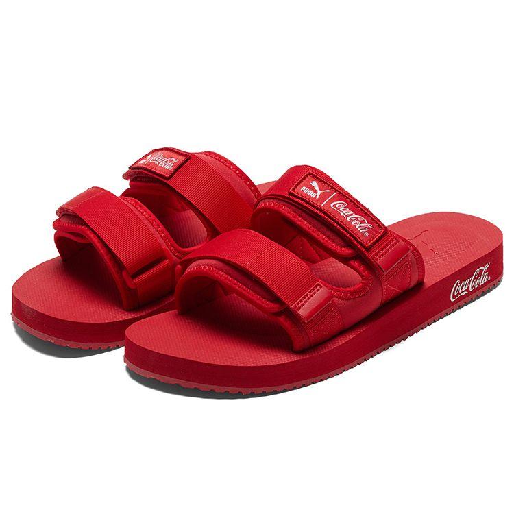 Coca-Cola x Puma Wilo Sandal Racing Red Унисекс Кроссовки Белые 387042-01
