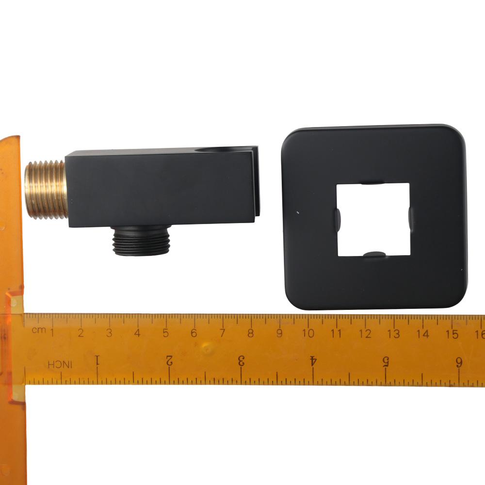 Square Wall Supply Elbow Solid Brass Flange Shower Hose Connector Shower Bracket Fashion