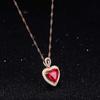 BELLA BOX Новая модная подвеска в форме сердца Love красного цвета розового золота, женская цепочка на ключицу, ювелирные изделия для женщин, очаровательная свадебная помолвка