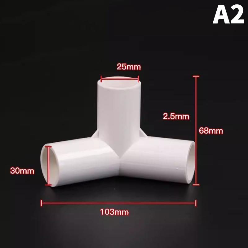 Heavy Duty PVC Pipe Coupler 20/25/32/40/50mm 3/4/5/6 Way 3D Connectors for Agricultural Irrigation DIY Pipe Rack Plumbing Repairs