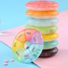 7 Grids Seven Days Pill Case Round Pill Dispenser Portable Tablet Container  for Home&Travel