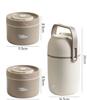 304 Stainless Steel Insulated Lunch Box, Student Office Worker Lunch Box, Portable Multi-layer Circular Lunch Box