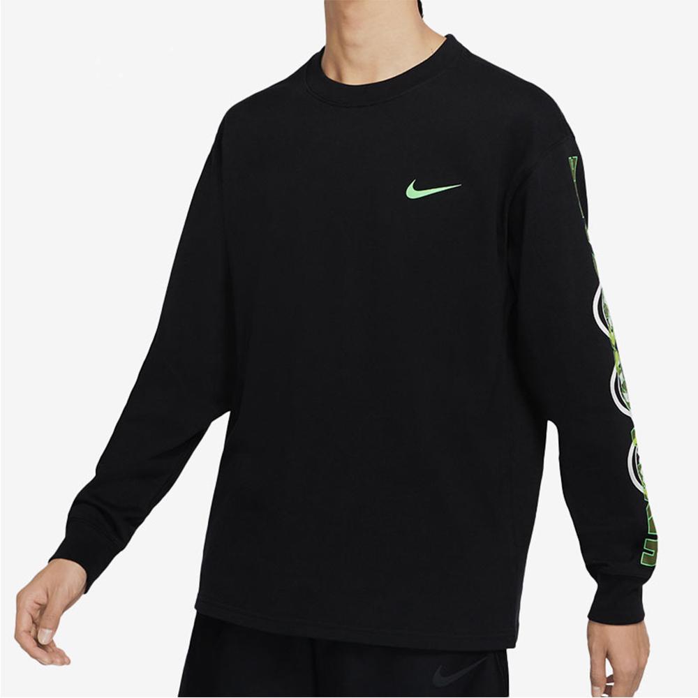 Nike Футболки Мужские Черные С Круглым Вырезом Умеренный Прямой Крой DO6946-010