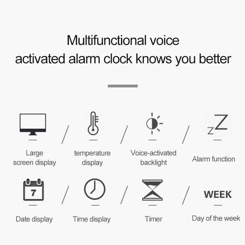 Многофункциональные электронные цифровые часы-будильник с функцией повтора сигнала, мини-светодиодный ночник, электронные детские часы, настольные часы с календарем и температурой