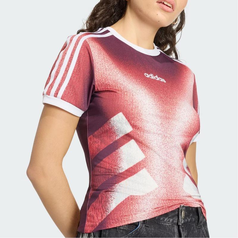 adidas Оригиналы Adilenium 5.0 Вязаный Свободный крой Круглый вырез Пуловер Короткий рукав Футболка Женские Топы KY5178