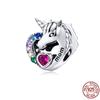 Аутентичные стерлингового серебра 925 пробы Love You Mom Heart Шарм из бисера подходит для милого модного браслета ювелирных украшений в подарок для женщин