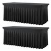 Elastic Table Skirt 4/6FT Table Cover New Stretch Tablecloth  Wedding Events