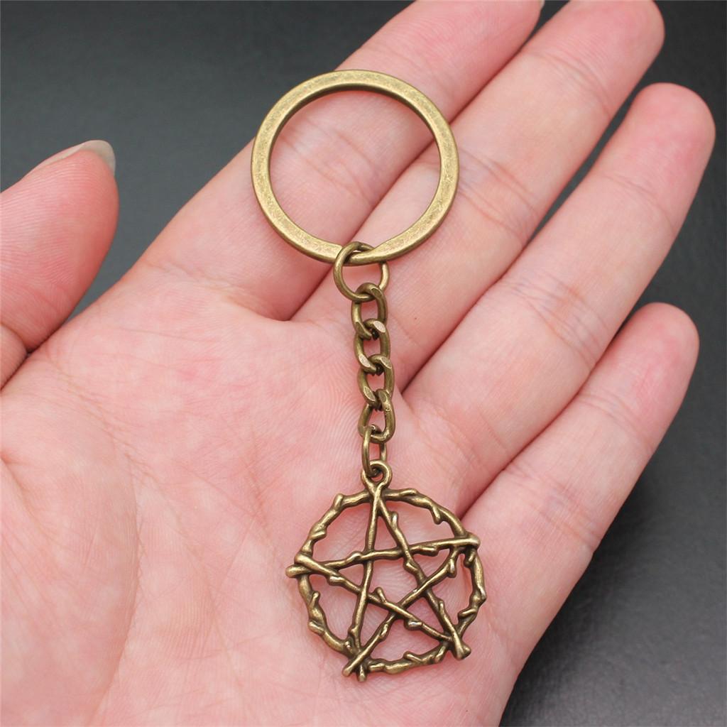 Брелок для ключей «Звезда, Луна, Пентаграмма» для мальчиков, украшения на Новый год, романтические распродажи товаров